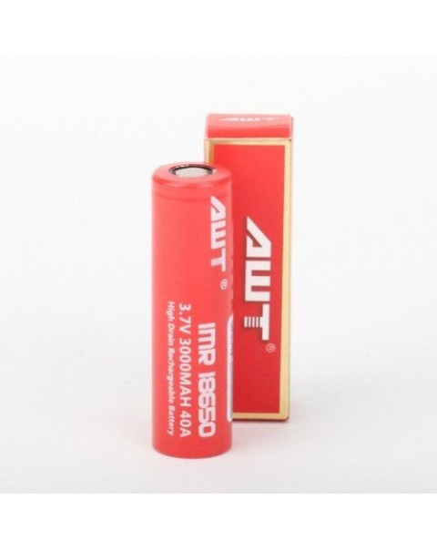 AWT IMR18650 3.7V 3000mAh Rechargeable Li-Mn Batteries(2pc)