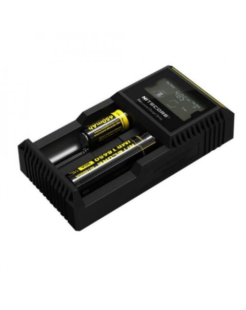 Nitecore D2 2-Slot Digital Battery Charger w/ LCD Display Screen