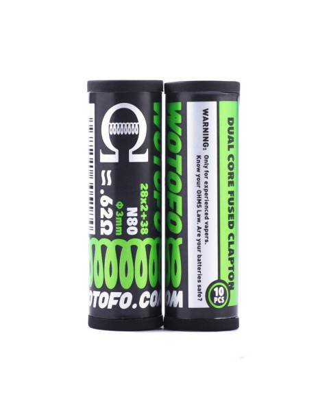 Wotofo Dual Core Fused Clapton Prebuild Wire 10pcs